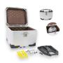 Motorradkoffer Alu Silber 46 Liter Topcase mit Halterplatte universal
