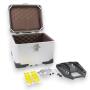 Motorradkoffer Alu Silber 46 Liter Topcase mit Halterplatte universal