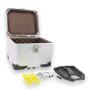 Motorradkoffer Alu Silber 46 Liter Topcase mit Halterplatte universal