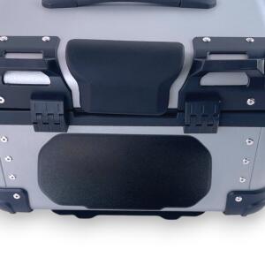 Motorradkoffer Pro3 Alu 35 L Silber & Universal Topcase Träger