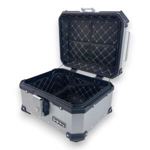Motorradkoffer Pro3 Alu 35 L Silber & Universal Topcase Träger
