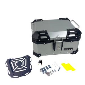 Motorradkoffer Pro3 Alu 35 L Silber & Universal Topcase Träger