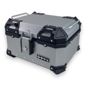 Motorradkoffer Pro3 Alu 35 L Silber & Universal Topcase Träger