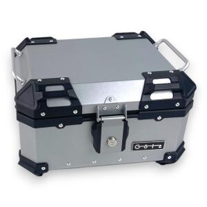 Motorradkoffer Pro3 Alu 35 L Silber & Universal Topcase Träger