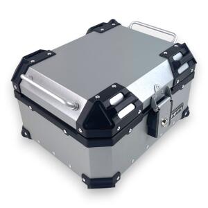 Motorradkoffer Pro3 Alu 35 L Silber & Universal Topcase Träger