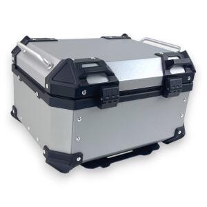 Motorradkoffer Pro3 Alu 35 L Silber & Universal Topcase Träger