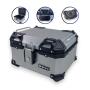 Motorradkoffer Pro3 Alu 35 L Silber & Universal Topcase Träger