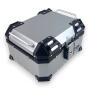 Motorradkoffer Pro3 Alu 35 L Silber & Universal Topcase Träger