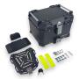 Motorradkoffer Pro3 Alu 45 L Schwarz & Universal Topcase Halterung