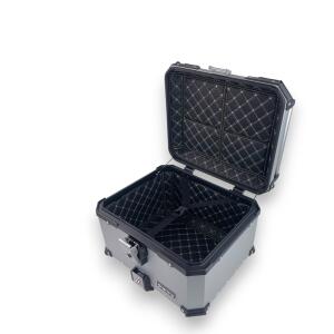 Motorradkoffer Pro3 Alu 55 L silber & Universal Topcase Halterung