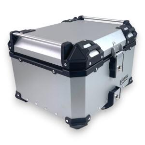 Motorradkoffer Pro3 Alu 55 L silber & Universal Topcase Halterung