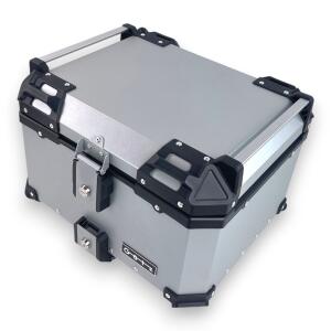 Motorradkoffer Pro3 Alu 55 L silber & Universal Topcase Halterung