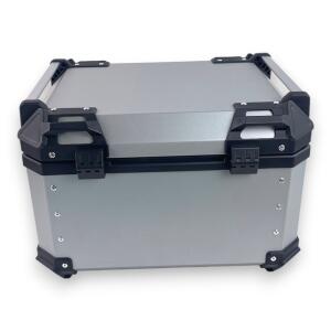 Motorradkoffer Pro3 Alu 55 L silber & Universal Topcase Halterung