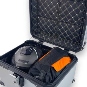 Motorradkoffer Pro3 Alu 55 L Schwarz & Topcase Halterung universal