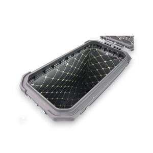 Seitenkoffer Aluminium 38 Liter für Motorrad Silber Wasserdicht