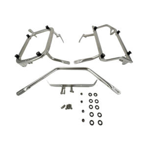 Side Case Aluminium Set 38L/35L & Rack for Suzuki DL 650 Silver