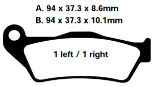 Pastiglie freni Sinterl EBC Yamaha XT 350 vorne