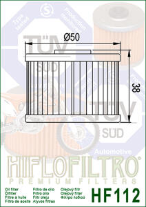 Ölfilter Hiflo HF112 für Kawasaki