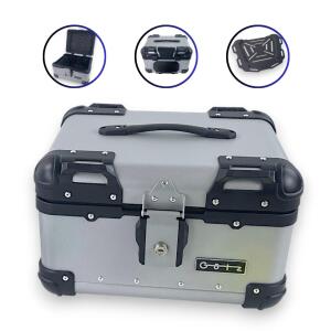 Alukoffer Pro3 rund für Motorrad Silber 35 L Topcase...