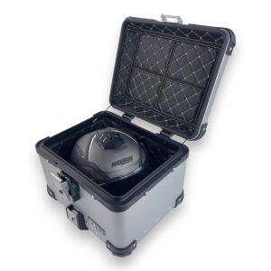 Alukoffer Pro3 rund Silber 45 Liter mit universal Topcase...