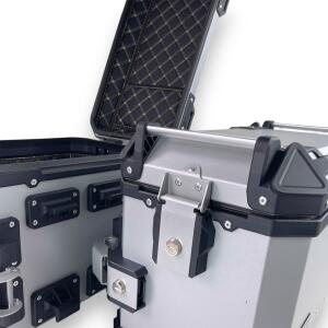 Seitenkofferer 2-Set Pro3 46 L Silber Alu für Motorrad