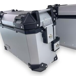Seitenkofferer 2-Set Pro3 46 L Silber Alu für Motorrad