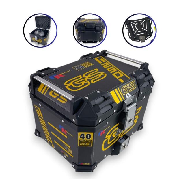 Top Case Pro3 gs design 45 L Alu with mounts rack for motorcycle