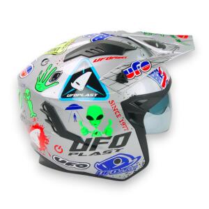 Motocross Jet Helmet color XS-XL with Sun Visor UFO Sheratan