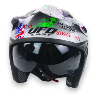 Motocross Jet Helmet color XS-XL with Sun Visor UFO Sheratan