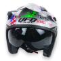Motocross Jet Helmet color XS-XL with Sun Visor UFO Sheratan