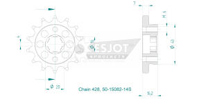 Front sprocket for Beta 125 Enuro RR LC 4stroke