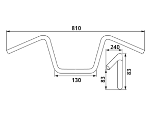 Handlebar TRW for Honda  600 CBF High Black with Street-Legal Homologation