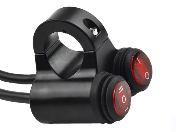 Double switch universal waterproof for 22mm handlebars