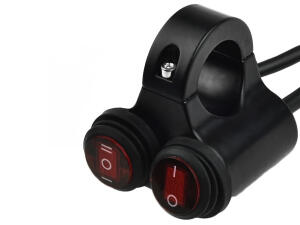 Double switch universal waterproof for 22mm handlebars