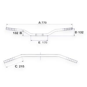 Handlebar Touring TRW for Honda Crosstourer 1200 VFR Low Chrome with Street-Legal Homologation