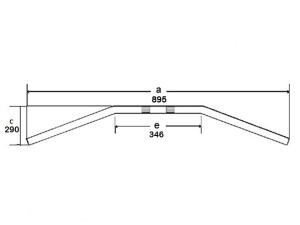Handlebar Dragbar TRW for Yamaha S, Virago 125 XV Long Black with Street-Legal Homologation