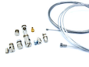 Bowdenzug Reparatur Set mit Nippel universal Gaszug/Kupplungszug/Bremszug für Motorrad