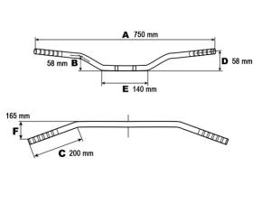 Handlebar Superbike Comfort for Suzuki Gladius650 09-