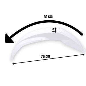 Front Fender White Universal Enduro – Retro & Durable