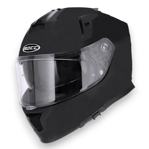 Integralhelm Rocc von Büse in matt schwarz mit Sonnenblende