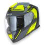 Helmet Rocc 341 Full Face XS in Black-yellow matt with Sun Visor for Motorcycle, Scooter & Quad