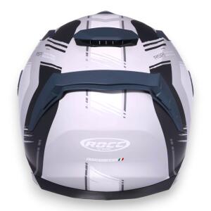Integralhelm XL Rocc 342 in Schwarz-Grau/Weiß mit Sonnenblende für Motorrad & Roller & Quad