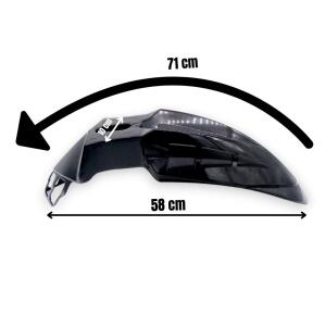 Kotflügel vorne Schwarz für Supermoto Universal 71x10 cm