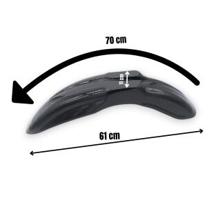 Supermoto Front Kotflügel Schwarz Universal 70x11 cm
