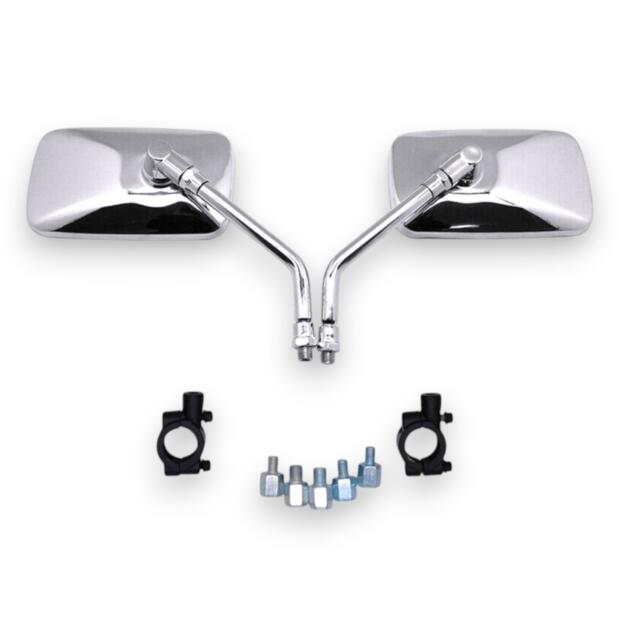 Universal Chrome Mirror Set – Metal, durable & precise