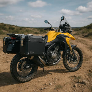 Seitenkoffer Set für KTM Adventure / SM / Rally Duke 2x 28L Schwarz mit Universalträger