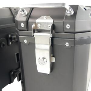 Seitenkoffer Set für KTM Adventure / SM / Rally Duke 2x 28L Schwarz mit Universalträger