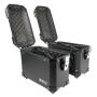 Seitenkoffer Set für KTM Adventure / SM / Rally Duke 2x 28L Schwarz mit Universalträger