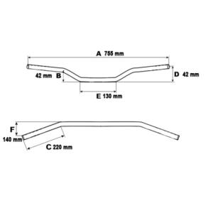 TRW Lenker schwarz für Kawasaki ZR Zephyr 1100...