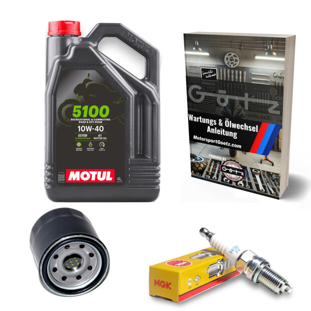 Kundendienst Wartungsset für Kymco MXU 500 04-09 Motoröl Motul Ölfilter Zündkerze